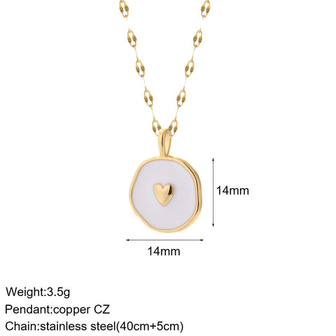 Heart Evil Blue Eye Sun Necklace for Women Cute Dog Bee Elephant Gold Color Pendant