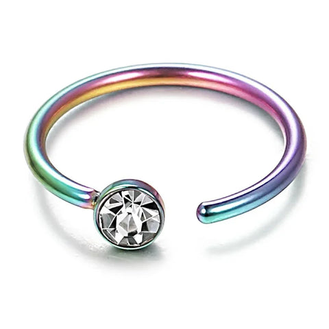 Stainless Steel Nose Rings for woman Hoop Nose Ring Earring CZ Body Ear Piercing Jewelry