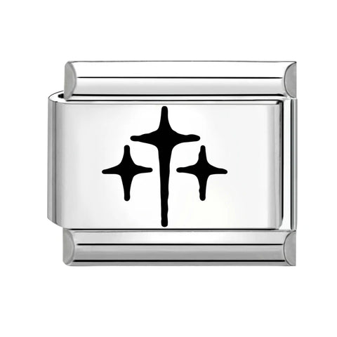 Black Engraving  Eye Jellyfish Butterfly Sun Moon Silver Charm Links