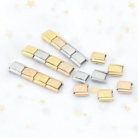 Butterfly Star Cross Romantic Heart Italian  Charm Links