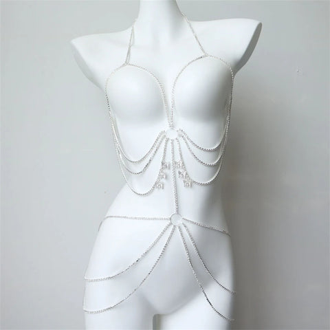 Fashionable Butterfly Drop Pendant Luxury Multi layer Rhinestone