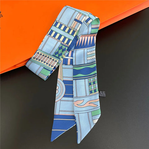 Saddle Print Summer Scarf Brand Design Women Skinny Bag Scarves