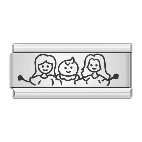 Love Mom Flower Paris Istanbul Long Charm Links