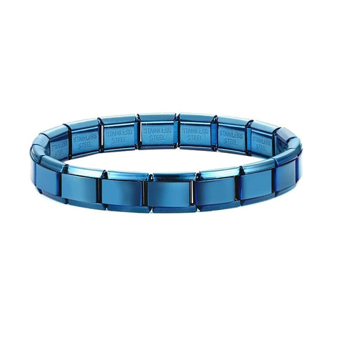 Women Men's High Quality Stainless Steel DIY 9MM Width Italian Elastic Charm Bracelet