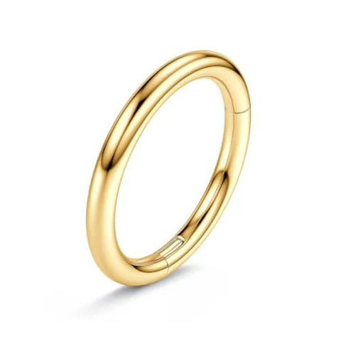 Bobisty Septum Nose Rings Hoops 316L Surgical Steel Septum Gold Plated Nose Ring