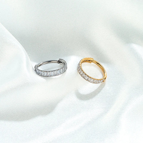 Titanium Piercing Hinged Segment Septum Hoop Nose Rings Clicker