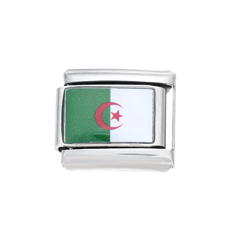 Colorful World Flag Italian Charm Links