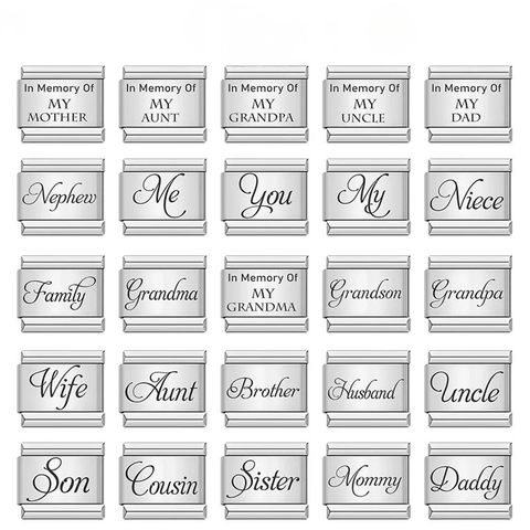 Daddy Mummy Son Wife Famlily  Charm Links