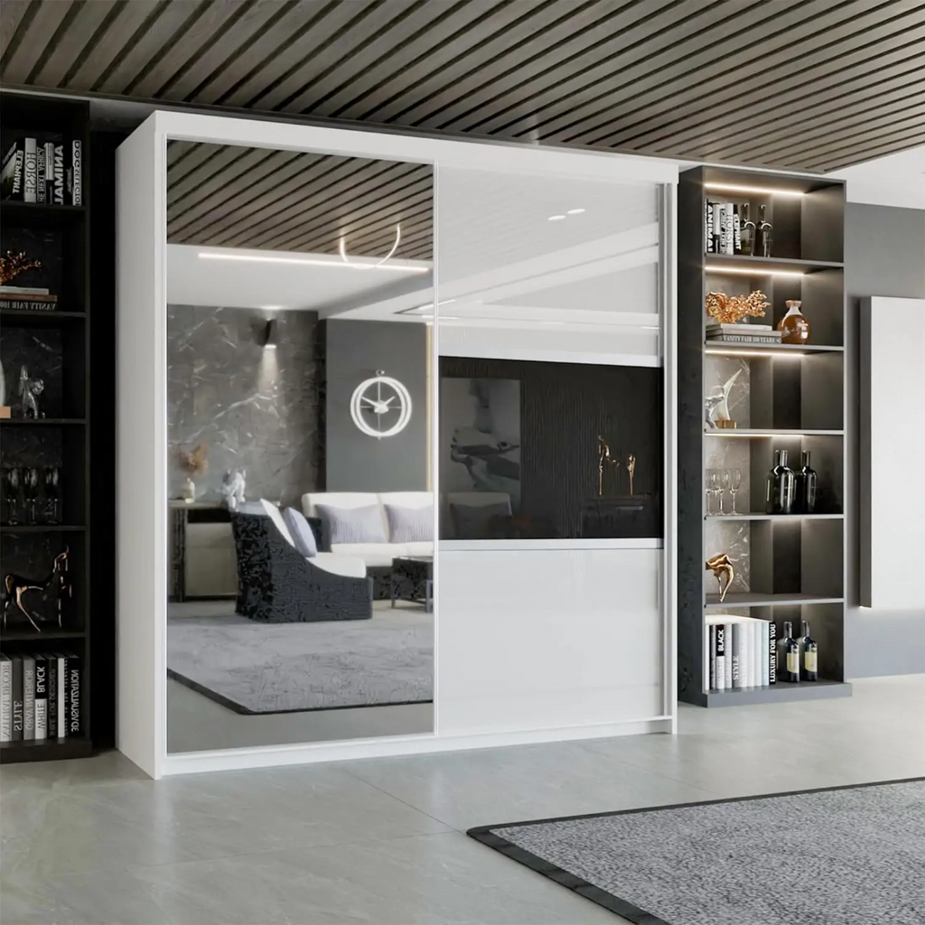 Manhattan High Gloss Sliding Wardrobe
