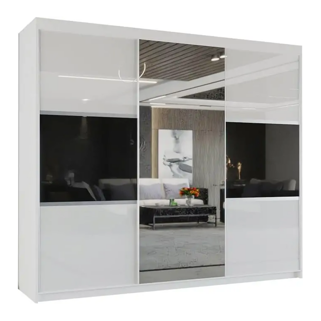 Manhattan High Gloss Sliding Wardrobe
