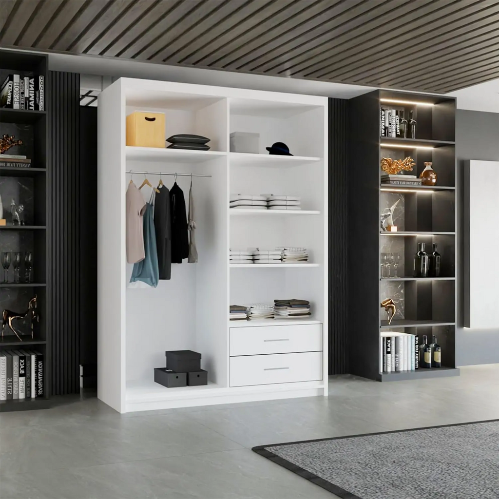 Manhattan High Gloss Sliding Wardrobe
