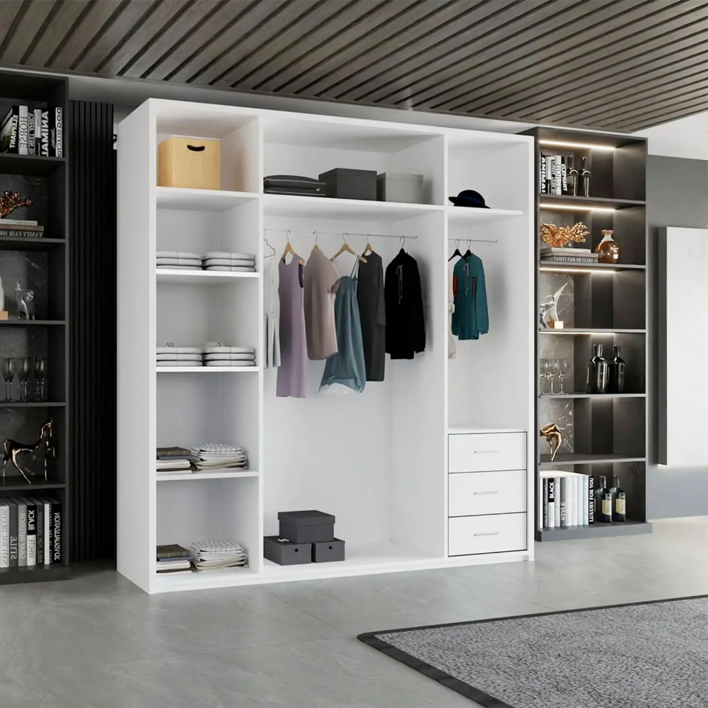 Manhattan High Gloss Sliding Wardrobe