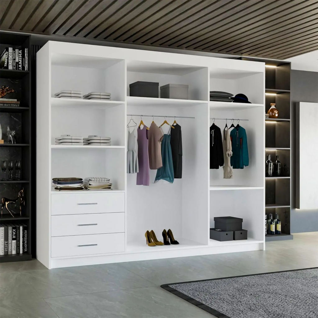 Manhattan High Gloss Sliding Wardrobe