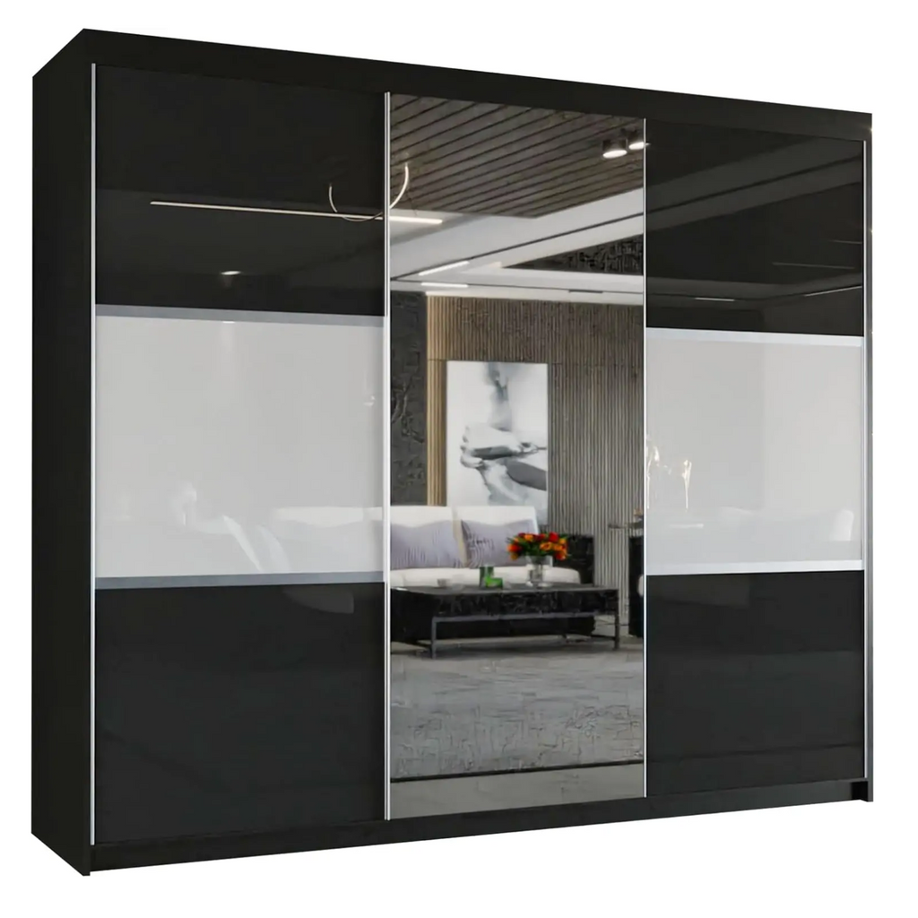 Manhattan High Gloss Sliding Wardrobe